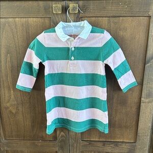 Crewcuts Green and Pink Striped Girls Dress
